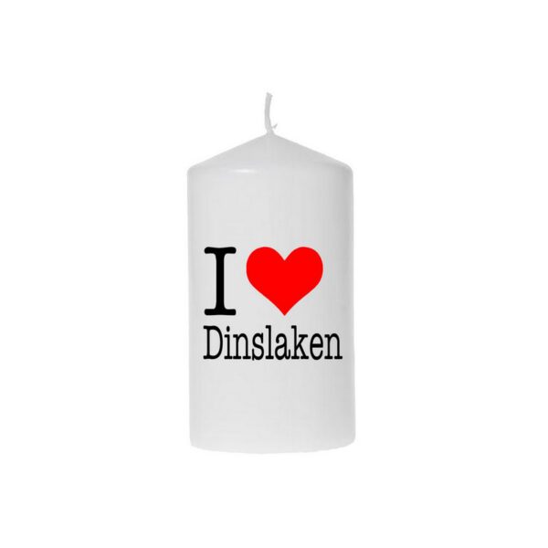 Kerze I love Dinslaken