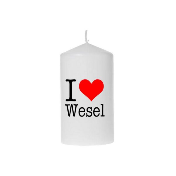 Kerze I love Wesel